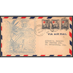 12076 st petersburg summer vacation 2/6/1931 lettre airmail cover usa aviation