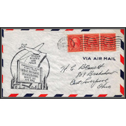 12147 am 1002 experimental pick up route mount pleasant 28/5/1939 ? premier vol first flight lettre airmail cover usa 