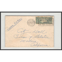 12169 honolulu hawai 18/6/1941 premier vol first flight lettre airmail cover usa aviation