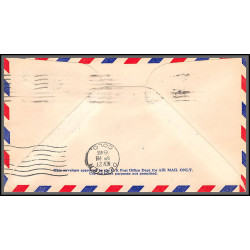 12174 am 73 monte vista 27/11/1946 premier vol first flight lettre airmail cover usa aviation