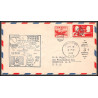 12187 enveloppe noire fam 34 houston to lima perou peru 18/6/1948 premier vol first flight airmail entier stationery usa