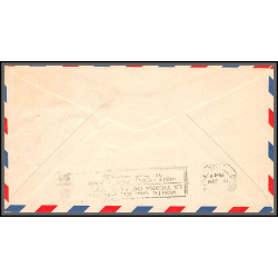 12187 enveloppe noire fam 34 houston to lima perou peru 18/6/1948 premier vol first flight airmail entier stationery usa