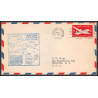 12192 enveloppe bleu fam 34 houston to balboa canal zone 4/6/1948 premier vol first flight lettre airmail cover usa 