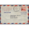 12220 new york karachi pakistan 16/8/1951 premier vol first flight airmail stationery entier usa aviation