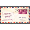 12223b coles county memorial airport dedication mattoon 4/7/1953 premier vol first flight lettre airmail cover usa 