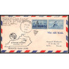 12224 dedicated stanton airport 29/8/1953 premier vol first flight lettre airmail cover usa aviation