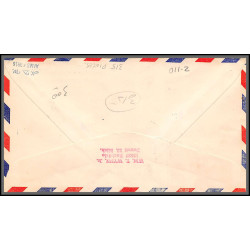 12224 dedicated stanton airport 29/8/1953 premier vol first flight lettre airmail cover usa aviation
