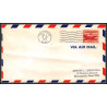 12229 valentine 9/10/1953 premier vol first flight lettre airmail cover usa aviation