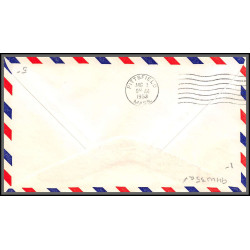 12230 am 94 boston 3/8/1953 premier vol first flight lettre airmail cover usa aviation