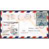 12245 am 88 columbus 1/4/1953 premier vol first flight lettre airmail cover usa aviation