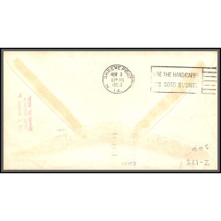 12247 am 82 magniolia 1/11/1953 premier vol first flight lettre airmail cover usa aviation