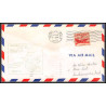 12249 cachet vert am 88 marion 15/4/1953 premier vol first flight lettre airmail cover usa aviation