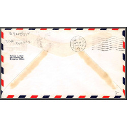 12252 am 88 philadelphia 17/4/1953 premier vol first flight lettre airmail cover usa aviation