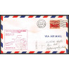 12254 lot 2 couleurs am 88 mansfield 15/4/1953 premier vol first flight lettre airmail cover usa aviation