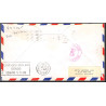 12254 lot 2 couleurs am 88 mansfield 15/4/1953 premier vol first flight lettre airmail cover usa aviation