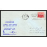 12255 dedication fort worth airport 25/4/1953 premier vol first flight lettre airmail cover usa aviation
