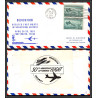 12256 dedication fort worth airport 25/4/1953 premier vol first flight lettre airmail cover usa aviation