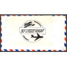 12256 dedication fort worth airport 25/4/1953 premier vol first flight lettre airmail cover usa aviation