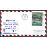 12256 dedication fort worth airport 25/4/1953 premier vol first flight lettre airmail cover usa aviation
