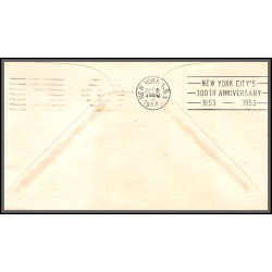 12264 twa united washington new york chicago 6/10/1953 premier vol first flight regular mail lettre airmail cover usa