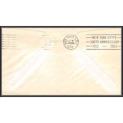 12265 signed signé twa united washington new york chicago 6/10/1953 premier vol first flight regular mail lettre airmail