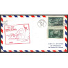 12274 am 94 liberty 7/6/1954 premier vol first flight lettre airmail cover usa aviation