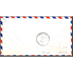 12274 am 94 liberty 7/6/1954 premier vol first flight lettre airmail cover usa aviation