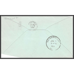 12275 am 94 liberty 7/6/1954 premier vol first flight lettre airmail cover usa aviation