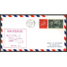 12276 am 94 keene 25/4/1954 premier vol first flight lettre airmail cover usa aviation