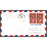 12277 am 88 danville 1/12/1954 premier vol first flight lettre airmail cover usa aviation