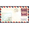 12278b am 94 pittsfield 3/8/1953 premier vol first flight lettre airmail cover usa aviation