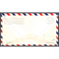12278b am 94 pittsfield 3/8/1953 premier vol first flight lettre airmail cover usa aviation