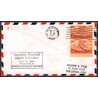 12280 dedication worcester airport 9/10/1954 premier vol first flight lettre airmail cover usa aviation