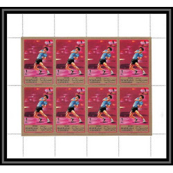 127b - Sharjah MNH ** Mi N°864/873 A sports/golf - tennis de table basketball table cricket golf feuilles sheets