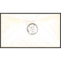12288 new york to jacksonville 22/2/1954 premier vol first class mail by air lettre airmail cover usa aviation