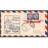 12289 am 86 detroit 1/5/1955 premier vol first flight lettre airmail cover usa aviation