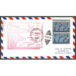 12291 am 94 detroit buffalo 1/12/1957 premier vol first flight lettre airmail cover usa aviation
