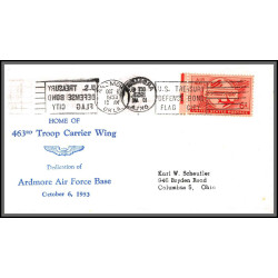 12298 7/9/1958 premier vol first flight lettre airmail cover usa aviation