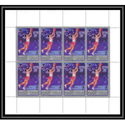 127b - Sharjah MNH ** Mi N°864/873 A sports/golf - tennis de table basketball table cricket golf feuilles sheets