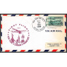 12318 fam 27 new york london frankfurt 23/11/1959 premier vol first flight lettre airmail cover usa aviation