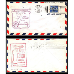 12326 am 8 dayton 7/1/1959 delta airlines premier vol first flight lettre airmail cover usa aviation