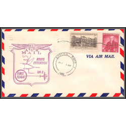 12327 am 8 dayton 7/1/1959 delta airlines premier vol first flight lettre airmail cover usa aviation