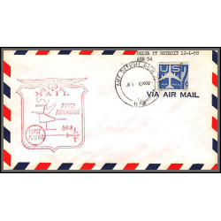 12328 am 8 detroit 12/1/1959 delta airlines premier vol first flight lettre airmail cover usa aviation
