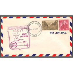 12329 am 8 cincinnati lot de 3 couleurs janvier 1959 premier vol first flight lettre airmail cover usa aviation
