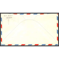 12334 airport dedication murray field eureka 24/10/1959 premier vol first flight airmail entier stationery usa aviation