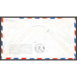 12365 cachet bleu am 4 san francisco chicago new york 22/3/1959 premier vol first flight lettre airmail cover usa 