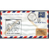 12366 cachet noir am 4 san francisco chicago new york 22/3/1959 premier vol first flight lettre airmail cover usa 