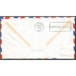 12366 cachet noir am 4 san francisco chicago new york 22/3/1959 premier vol first flight lettre airmail cover usa 