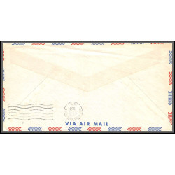 12368 cachet bleu am 4 los angeles new york 25/1/1959 premier vol first flight lettre airmail cover usa aviation