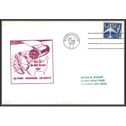 12371 am 4 san francisco chicago new york 22/3/1959 premier vol first flight lettre airmail cover usa aviation